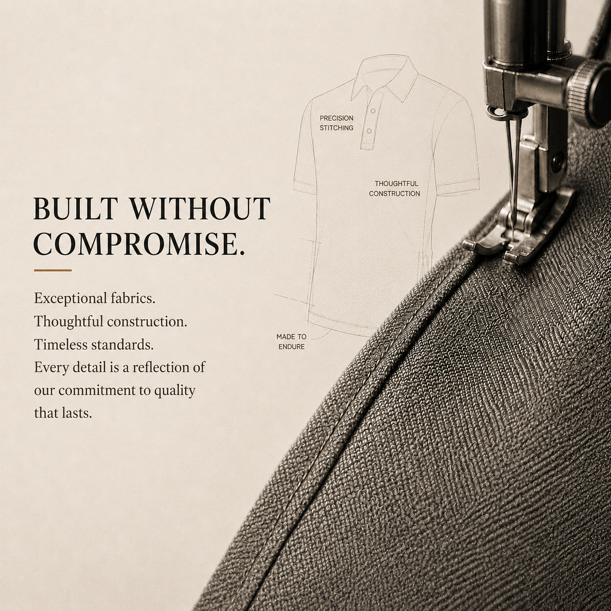 Ringo Reiner premium polo craftsmanship with precision stitching, thoughtful construction, and fine-gauge performance fabric.